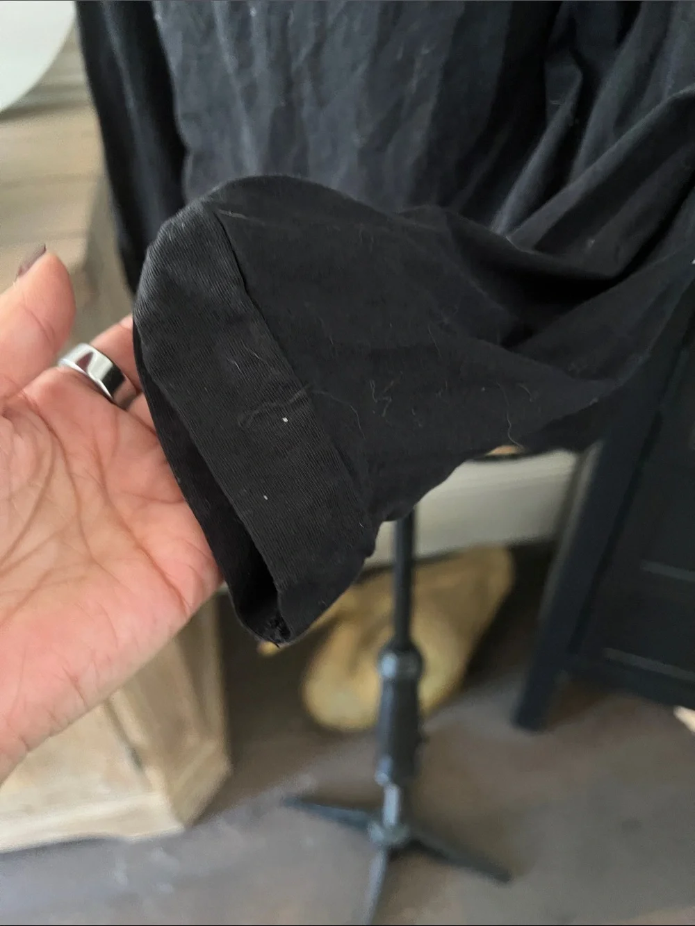 J. Crew Black Long-Sleeve Crewneck Tee
